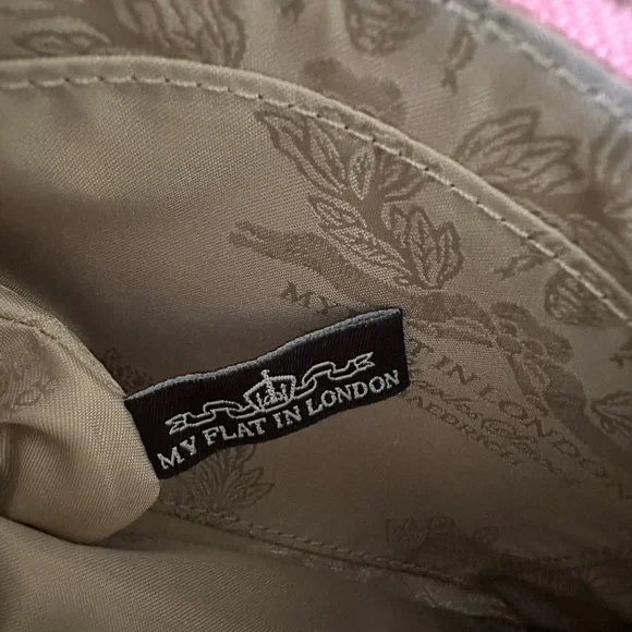 My Flat in London - Letters to the Queen Pink Leather Wristlet - Picture 7 of 9